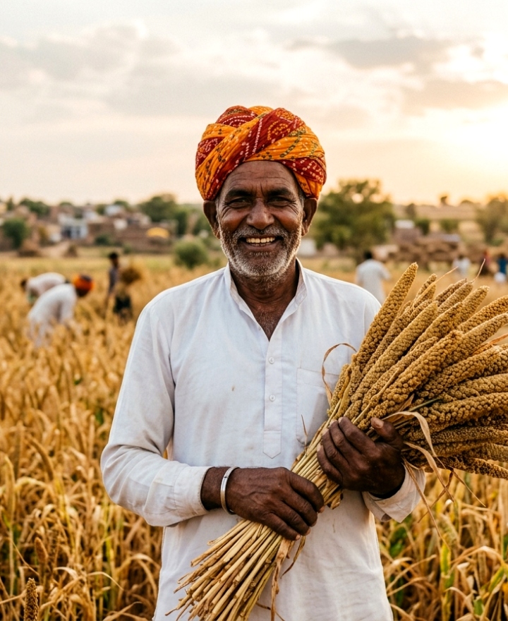 Elder farmer in Mirzapur representing Citiblock FPC